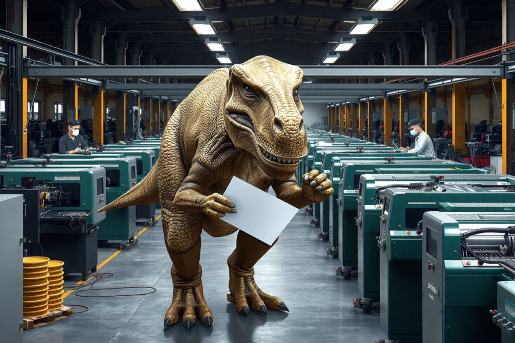 dinosaurus ve výrobě